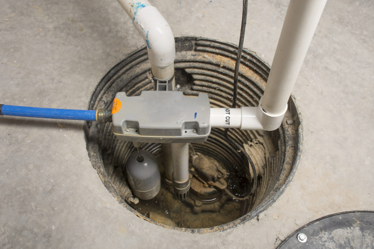 Sump pump that needs service